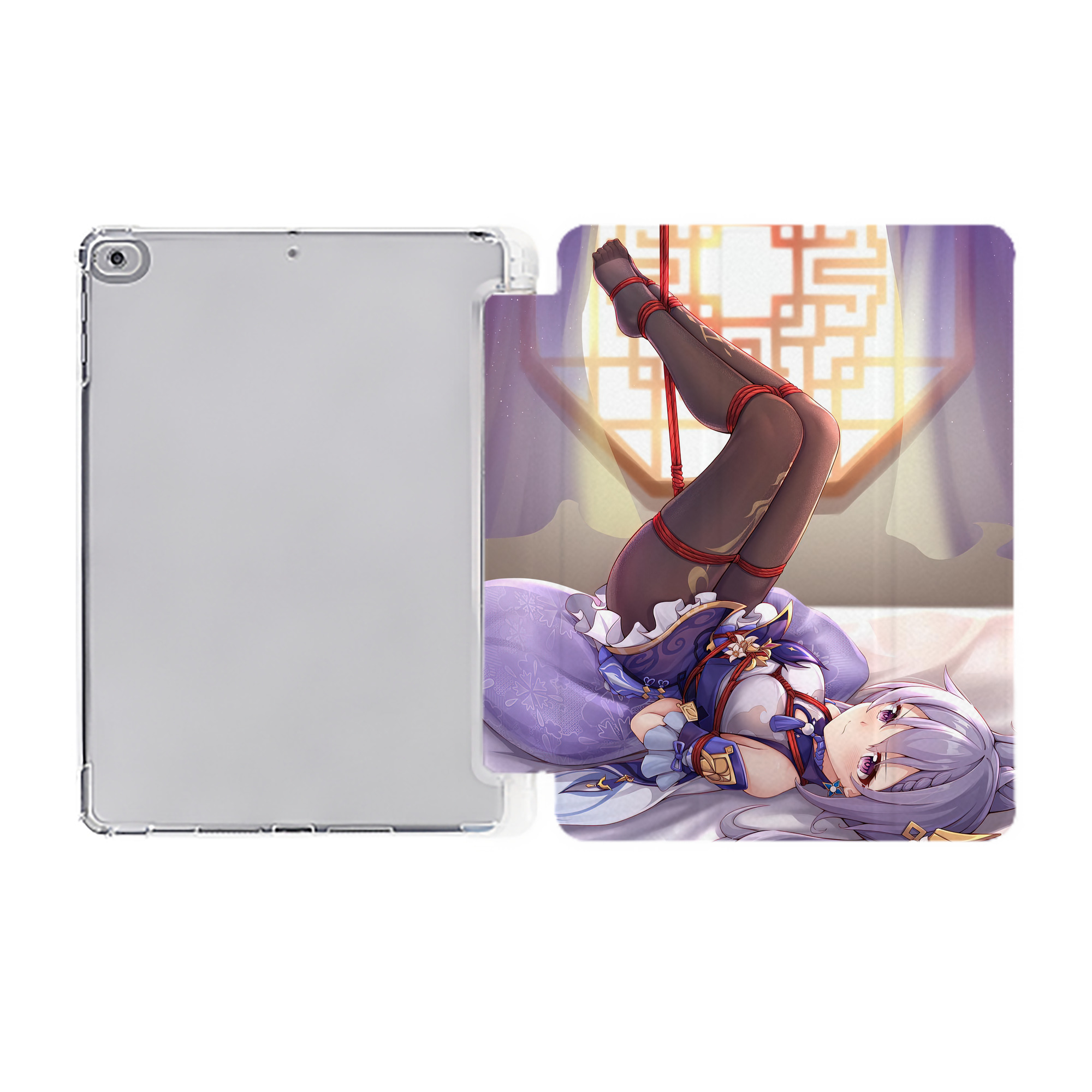 げんし神 genshin IPad ケース ペン収納付き 三つ折りスタンド PUレザー×シリコン 対応機種9.5/10.5/10.9インチ